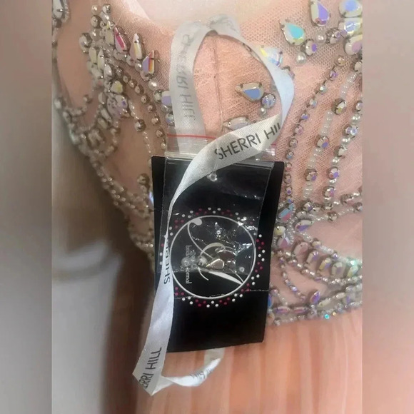 NWT $698 SHERRI HILL Two Piece Sequenced 4 #62809 Beaded Tulle Gown - Picture 12 of 13